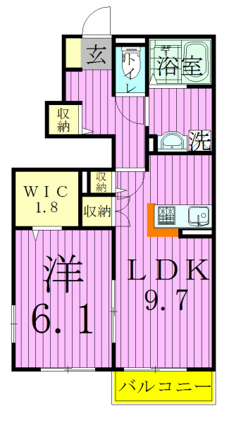 リヴェール光の里 101号室 間取り