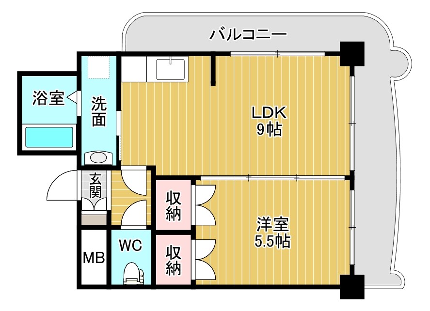 ロイヤルセンターＢＬＤ 801号室 間取り