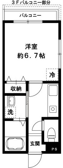 ハイデンローゼ 303号室 間取り
