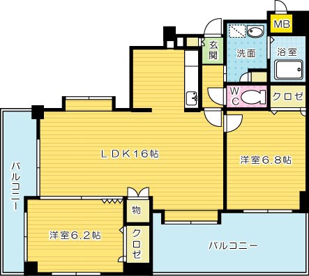 ＮＥＷ ＳＵＮ ＲＩＶＥＲ １３番館（ニューサンリバー１３番館） 1101号室 間取り
