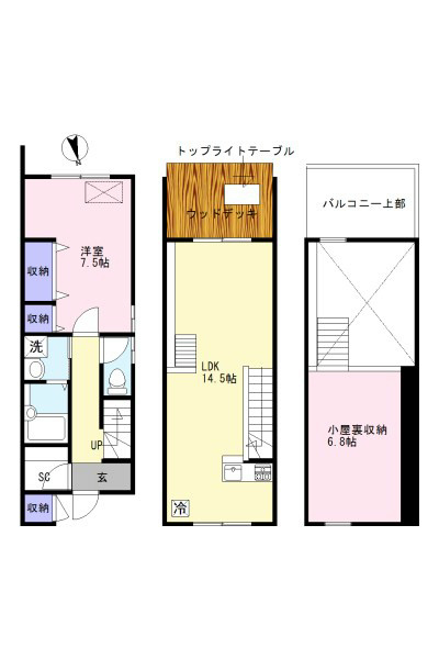 アスナロコート 2号室 間取り
