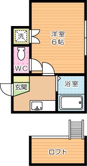 レタスクラブ皿山  206号室 間取り