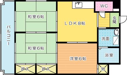 グッタープラッツ緑ヶ丘２番館 604号室 間取り