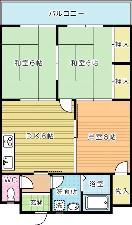 グッタープラッツ緑ヶ丘２番館 604号室 間取り