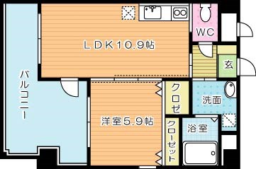 アーリントン 605号室 間取り