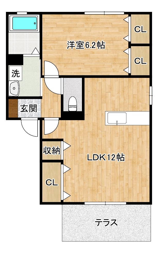 コンフォール  102号室 間取り