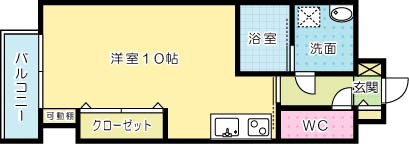 コートハウス中島通り 502号室 間取り