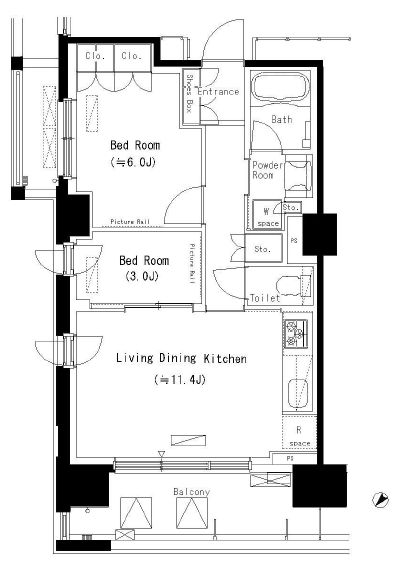 パークアクシス西船橋本郷町 間取り図