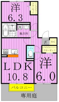 103号室 間取り
