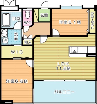 ガーデンブルグ守恒 502号室 間取り