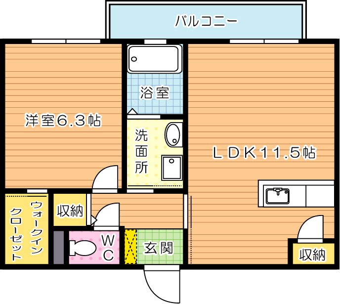 グリーンコート楽Ⅱ  間取り図