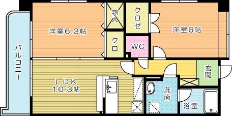 ボンボニエールアロア 206号室 間取り