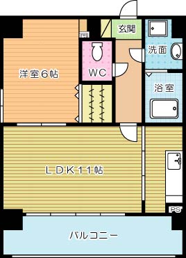 ノースステイツ片野  601号室 間取り