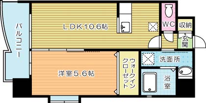 エビスジャルダンＭ＆ＫⅡ  201号室 間取り