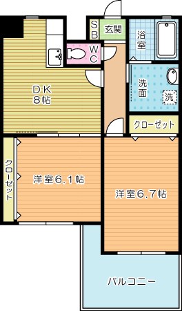 Ｆｅｌｔ５１５（フェルト５１５） 505号室 間取り