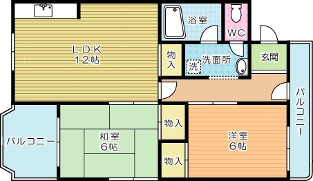 フェールブリエ片野 406号室 間取り
