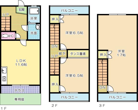ＫＢハウス壱番館 103号室 間取り