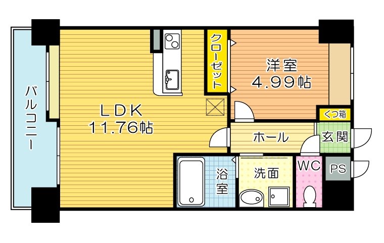 Ｊースクエア 202号室 間取り