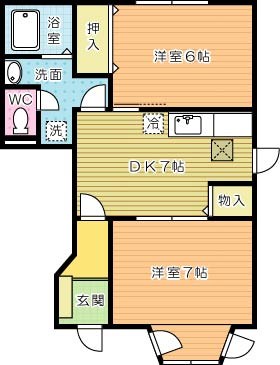 プレジール若園Ⅱ 102号室 間取り