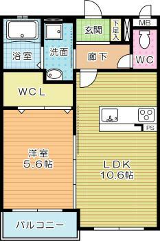 Ｓ－ＣＯＵＲＴ（エスコート） 303号室 間取り