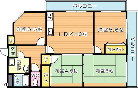 メゾンモンブラン則松 間取り図