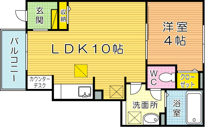 グラード 103号室 間取り