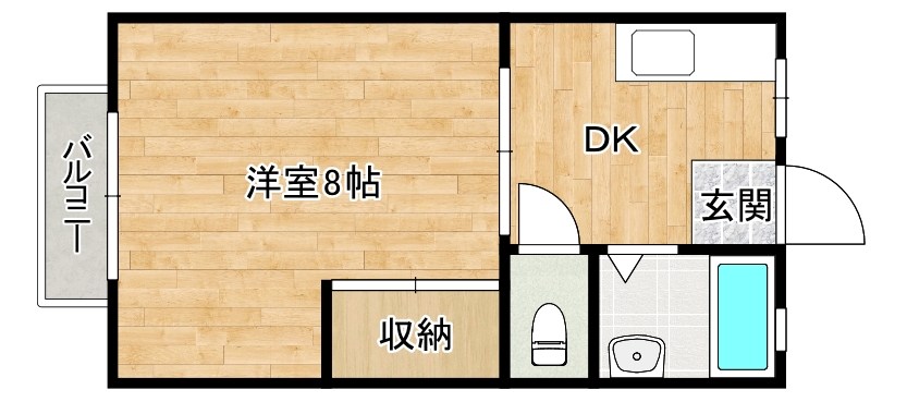 パナハイツ若園  202号室 間取り