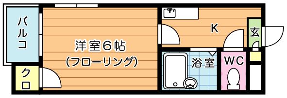 ギャラン小芝 101号室 間取り