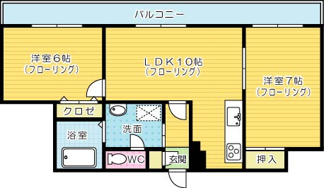 プレステージデル片野　 502号室 間取り