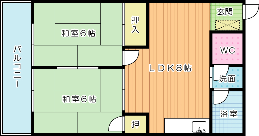 コーポ順 403号室 間取り