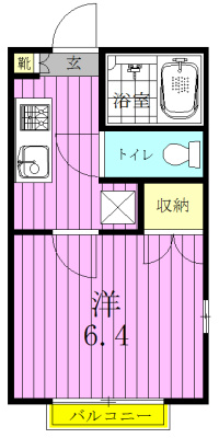 イー・シティⅡ 107号室 間取り