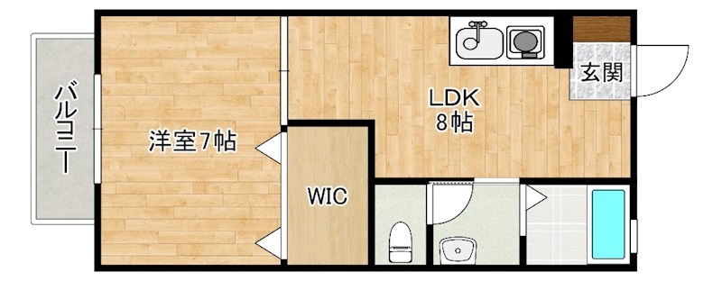 サニーコート 102号室 間取り