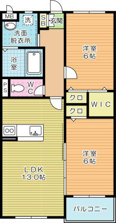 プレステージ嵐山Ⅱ 303号室 間取り