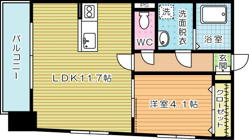 ERIOS COURT 中津口（エリオスコート中津口） 605号室 間取り