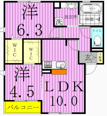 バリスサイトＦ 101号室 間取り