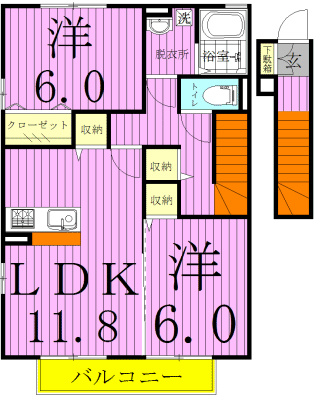 203号室 間取り