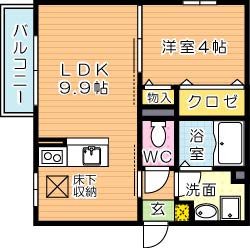 サンヒルズ愛坂　Ｃ棟 間取り図