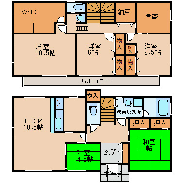 平出貸家 間取り図