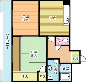 ハーモニーハイツ 801号室 間取り