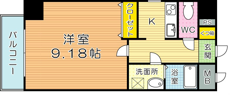 ベルガモット 102号室 間取り