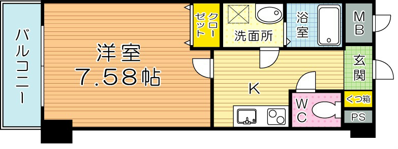 ベルガモット 502号室 間取り