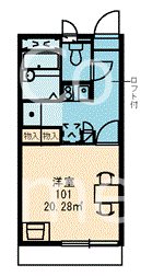 多摩川 105号室 間取り