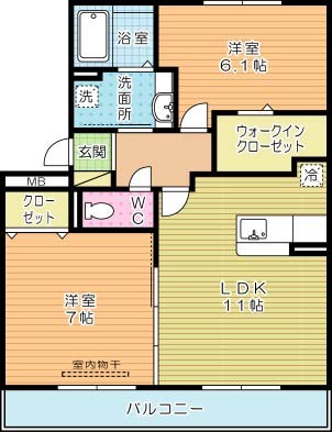 コンフォールⅢ番館 303号室 間取り
