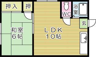 篠崎ハイツ 103号室 間取り