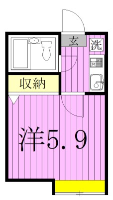 パティオ稔台B 101号室 間取り