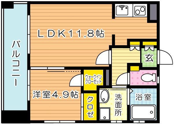 門司ポロニア弐番館 501号室 間取り