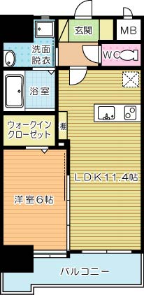 ガーデンコートSUNATSU(砂津) 802号室 間取り