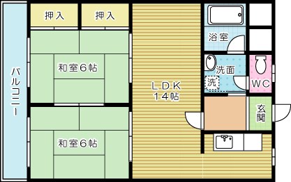 不二ビル 405号室 間取り