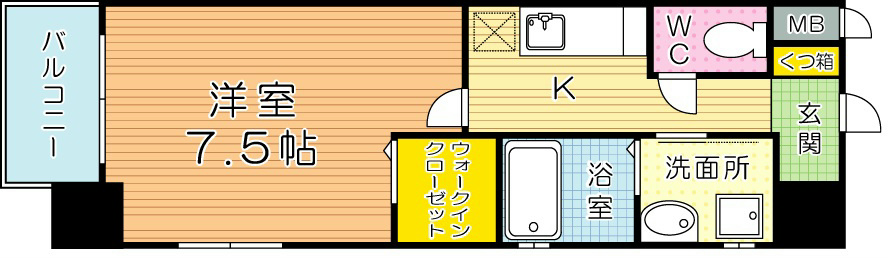 salice柳町（サリチェ柳町） 406号室 間取り