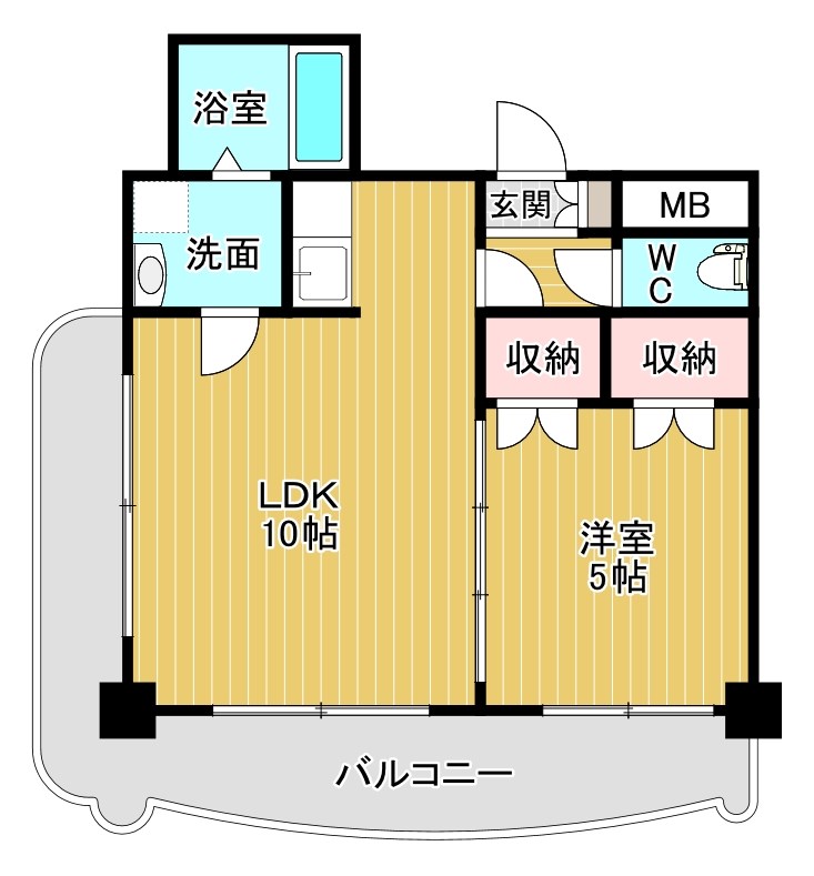 ロイヤルセンターＢＬＤ 1006号室 間取り